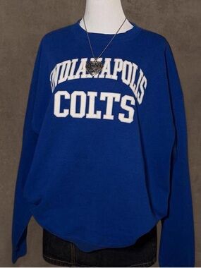 Indianapolis Colts Blue Logo Crewneck Sweatshirt